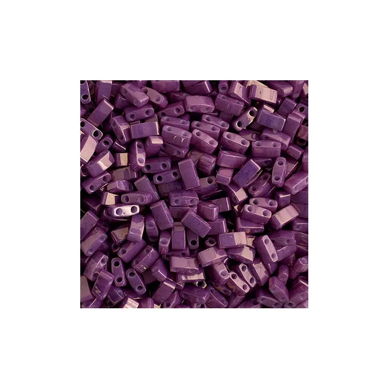 MIYUKI TILA HALF CUT 5X2.3MM 2 HOLE AMETHYST OPAQUE