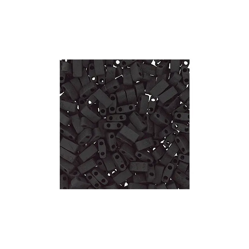 MIYUKI TILA HALF CUT 5X2.3MM 2HOLE BLACK OP. MATTE