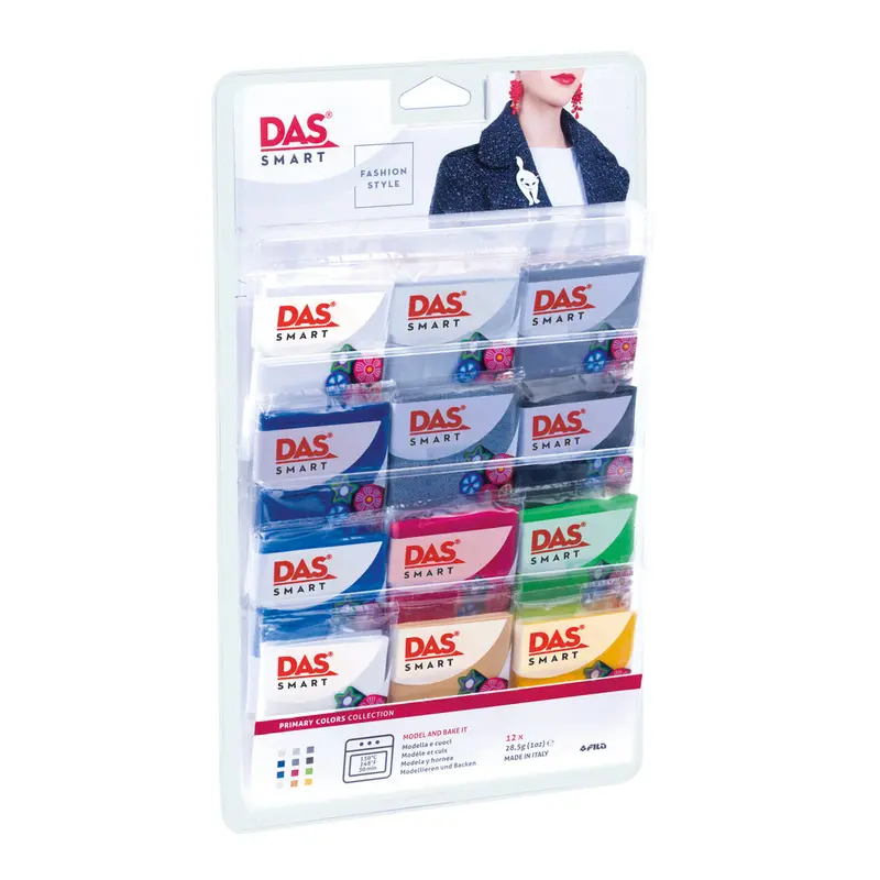 DAS Smart Polymer Clay Set, Primary (12x28g)