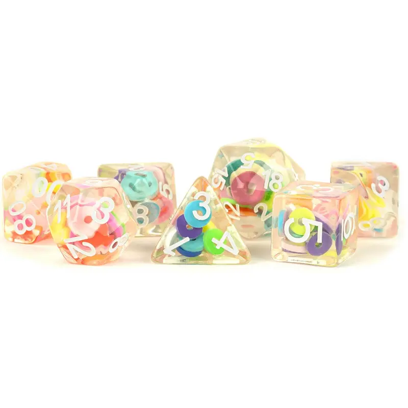 RESIN 7 DICE SET CRITICAL LOOPS INCLUSION 16MM