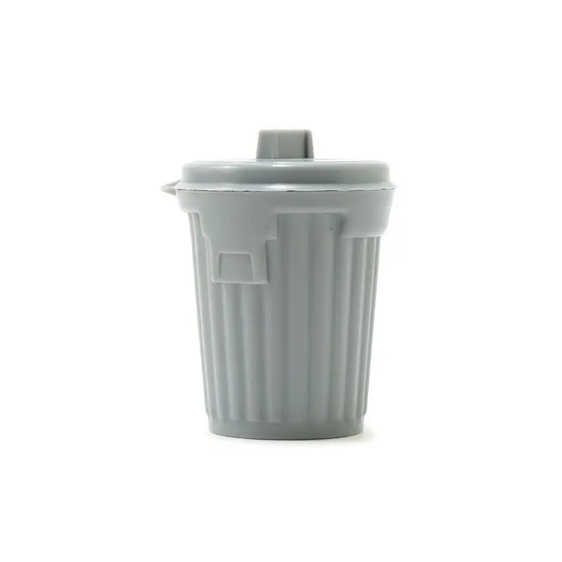 Miniature - Grey Trash Can