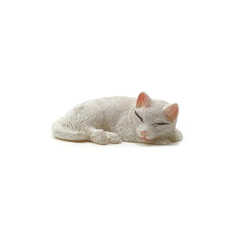 Miniature - Sleeping White Cat
