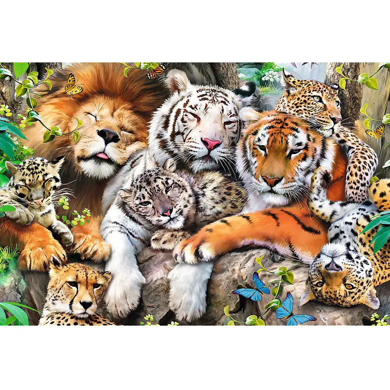 Wild Cats in the Jungle Wooden Puzzles