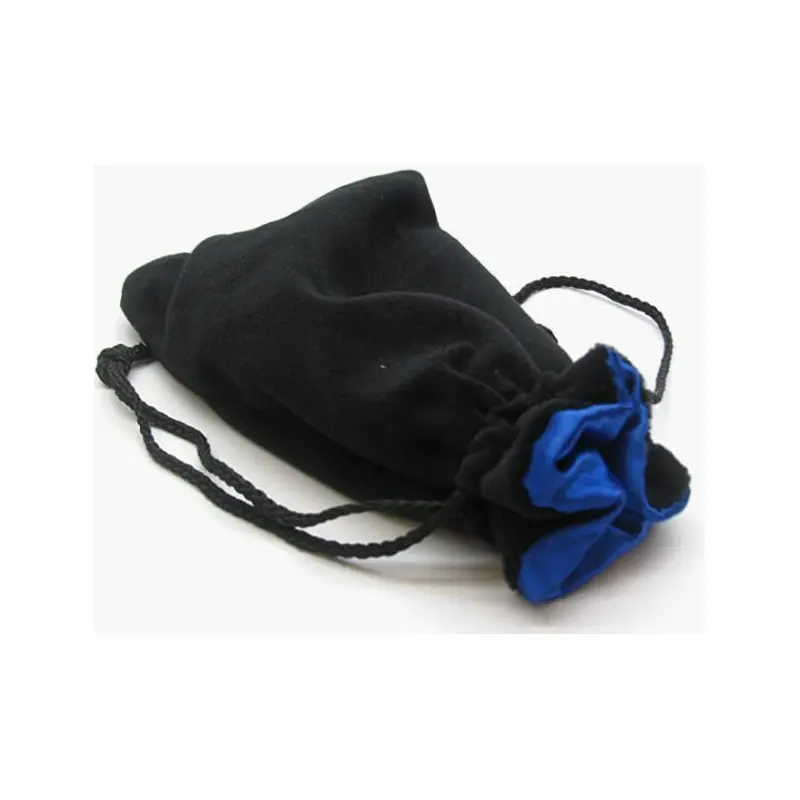 Koplow DICE BAG - SATIN-LINED: LARGE BLACK/BLUE