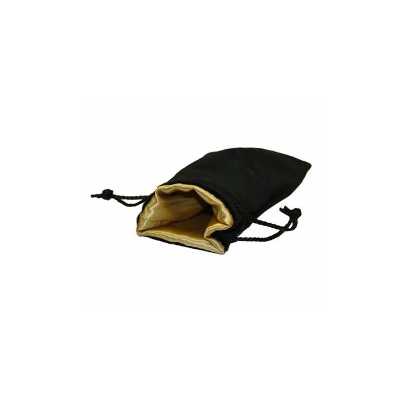 Koplow DICE BAG - SATIN-LINED: LARGE BLACK/GOLD