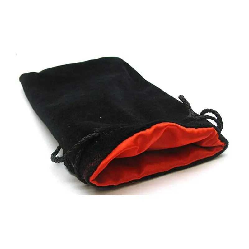 Koplow DICE BAG - SATIN-LINED: LARGE BLACK/RED