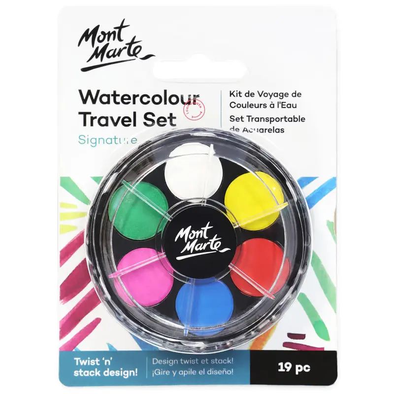 MONT MARTE Watercolour Travel Set - 19pcs