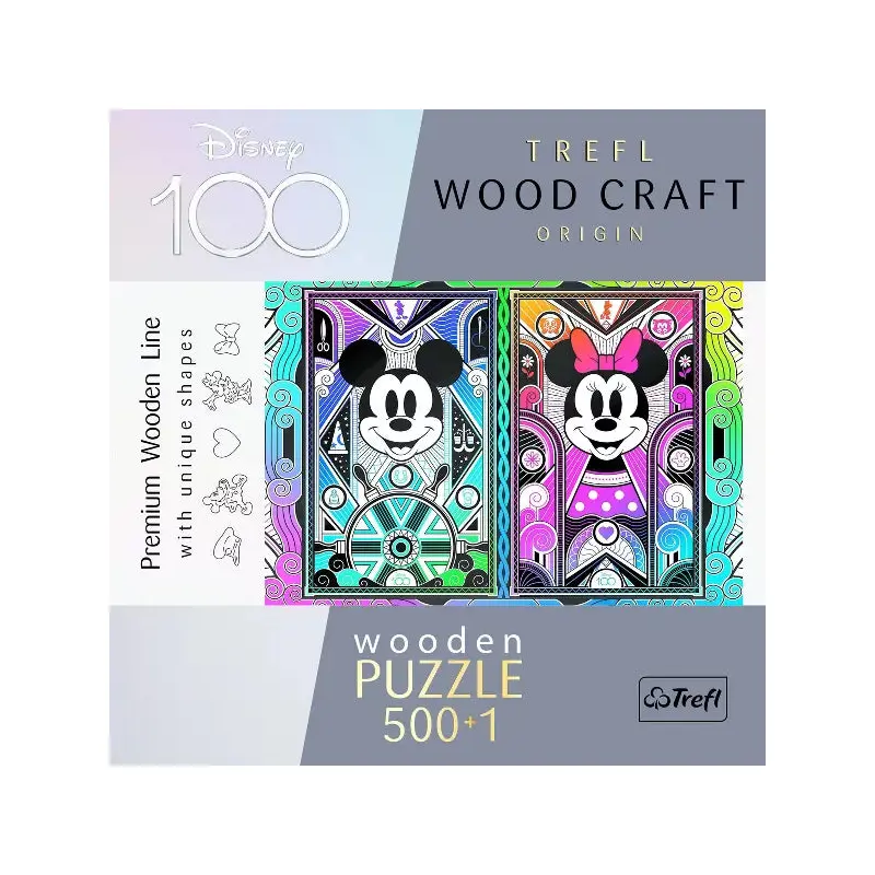 Puzzle: Woodcraft: Mickey and Minnie Mouse Special Edition 500-1pc