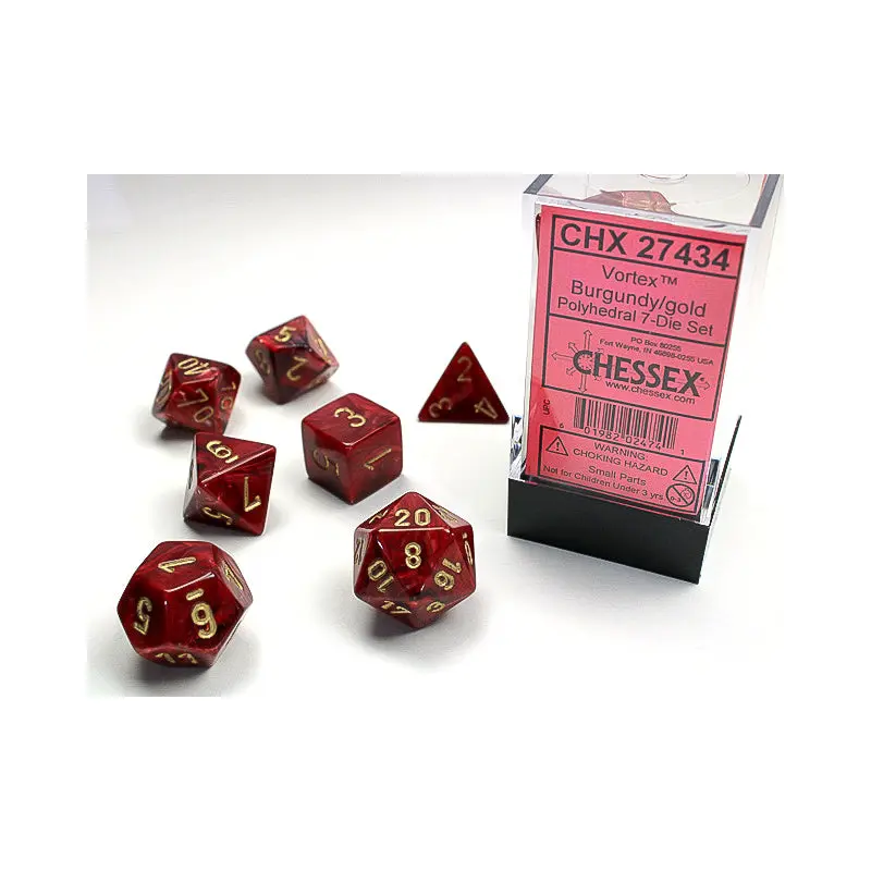 VORTEX 7-DIE SET BURGUNDY/GOLD