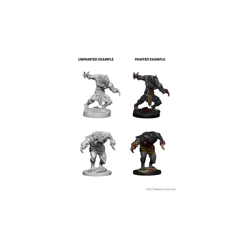 DND UNPAINTED MINIS WV4 WEREWOLVES