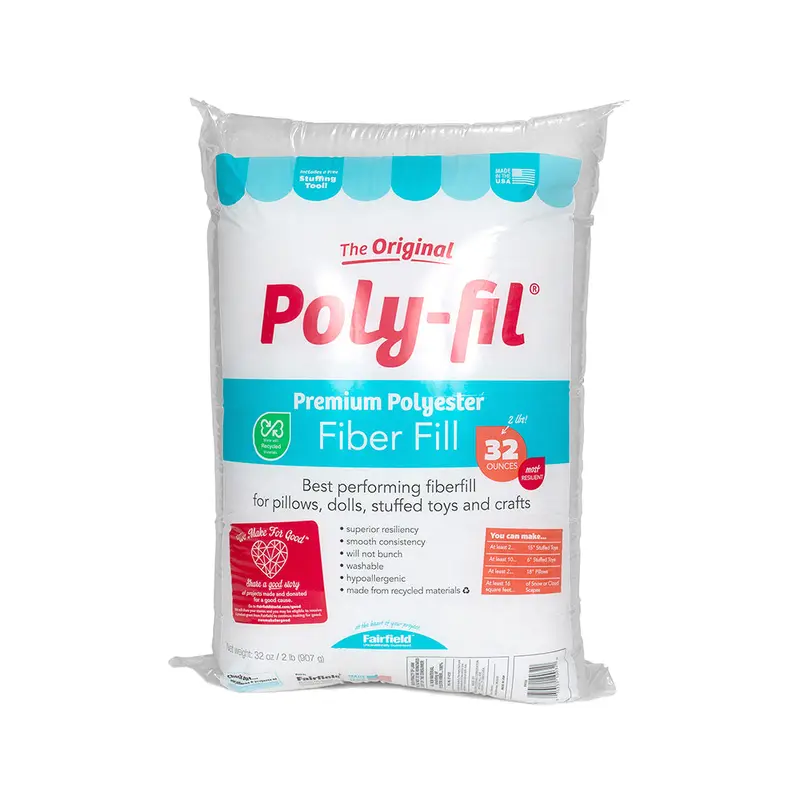 FAIRFIELD Poly-Fil Premium Fiber Fill - 907g (32 oz) bag
