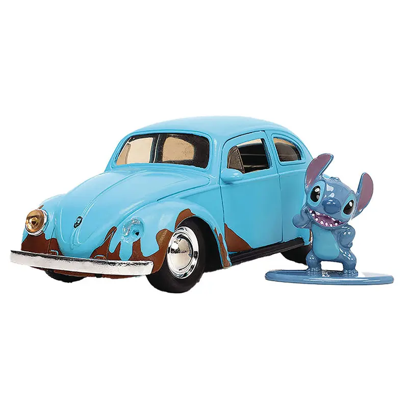Lilo & Stitch 59 Blue Punch Buggy With Stitch Action Figure 1/32 Scale Die-Cast