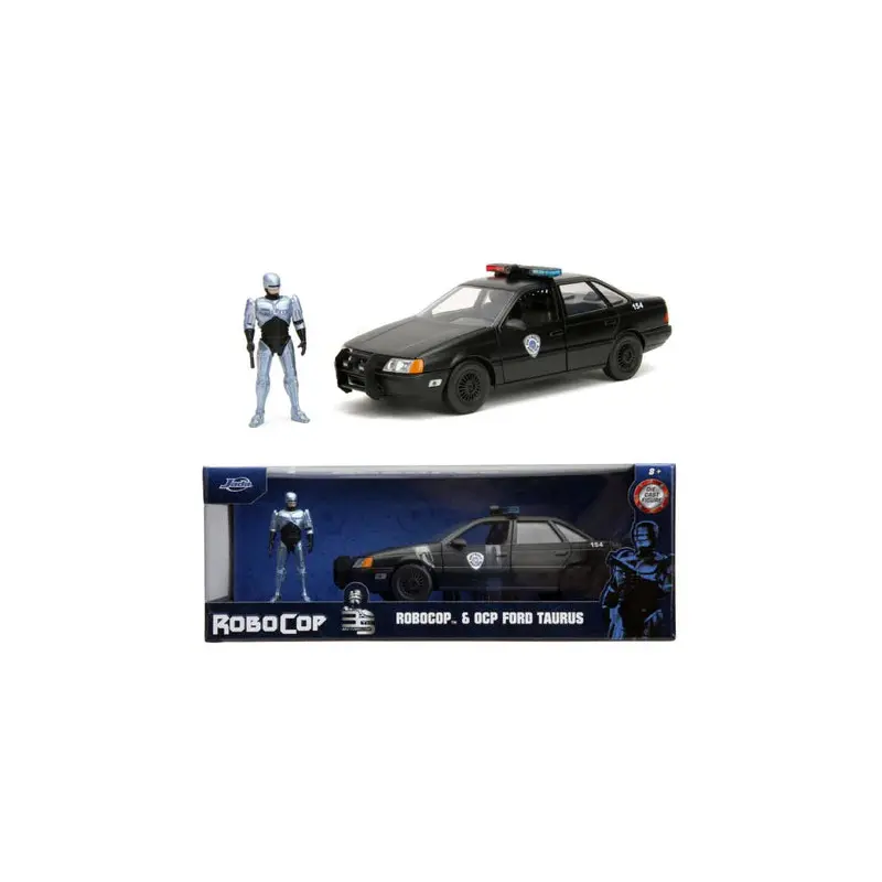 RoboCop & OCP Ford Taurus Detroit Police (Matte Black) - 1/24 35th Anniversary