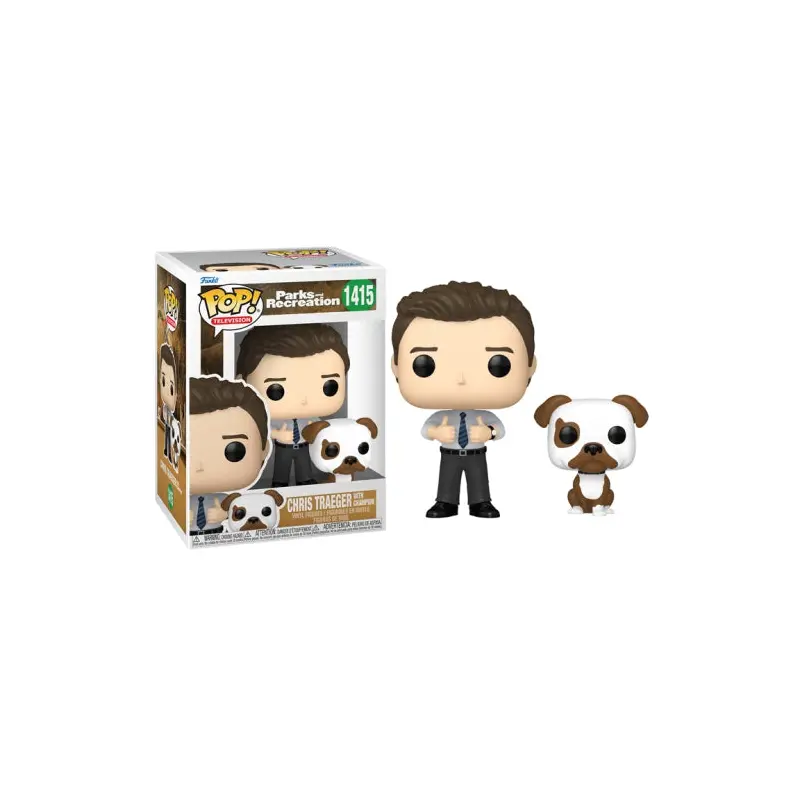 Funko POP  Television Parks and Recreation Chris Traeger with Champion #1415