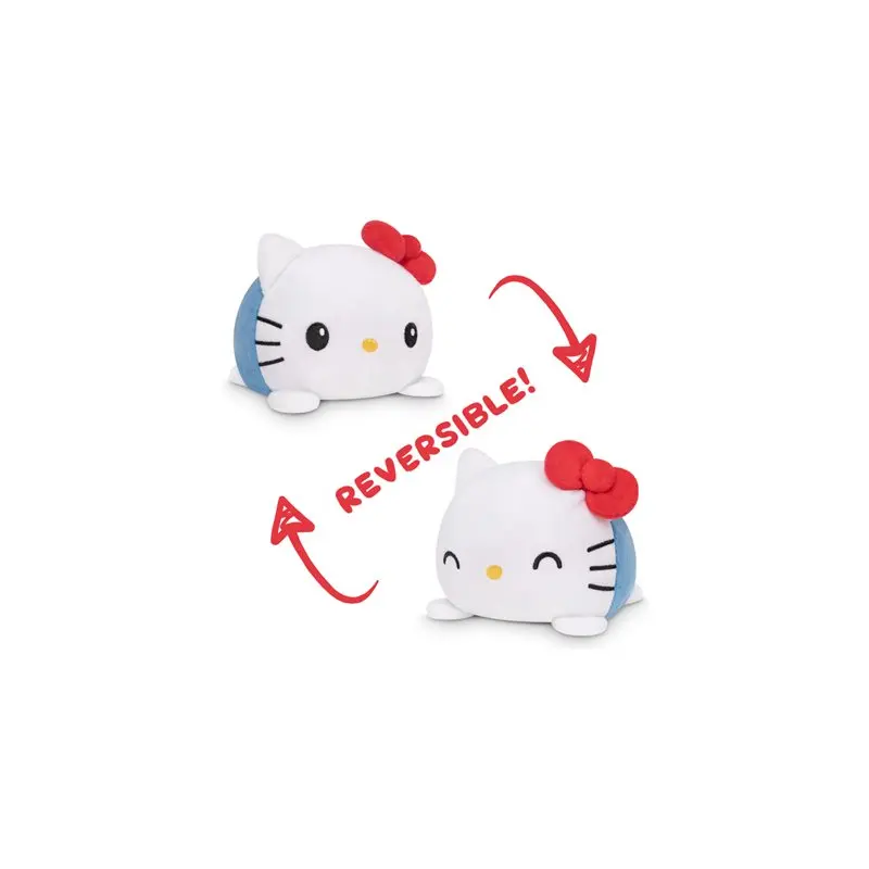 Reversible: Sanrio Hello Kitty Plushie (Happy + Happy / White & Blue)