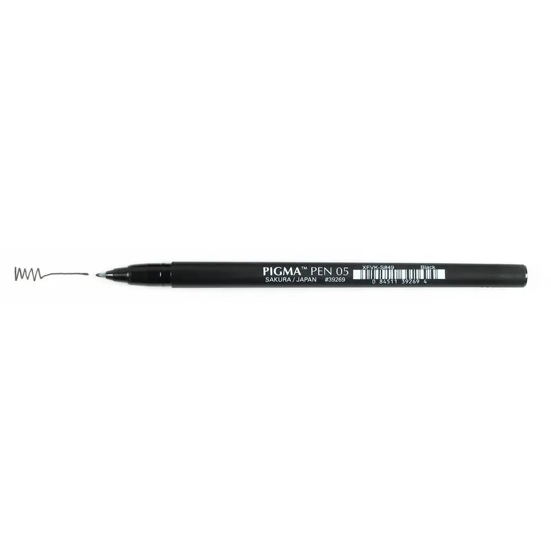Pigma Pen 05, 0.50mm Plastic Tip - Black