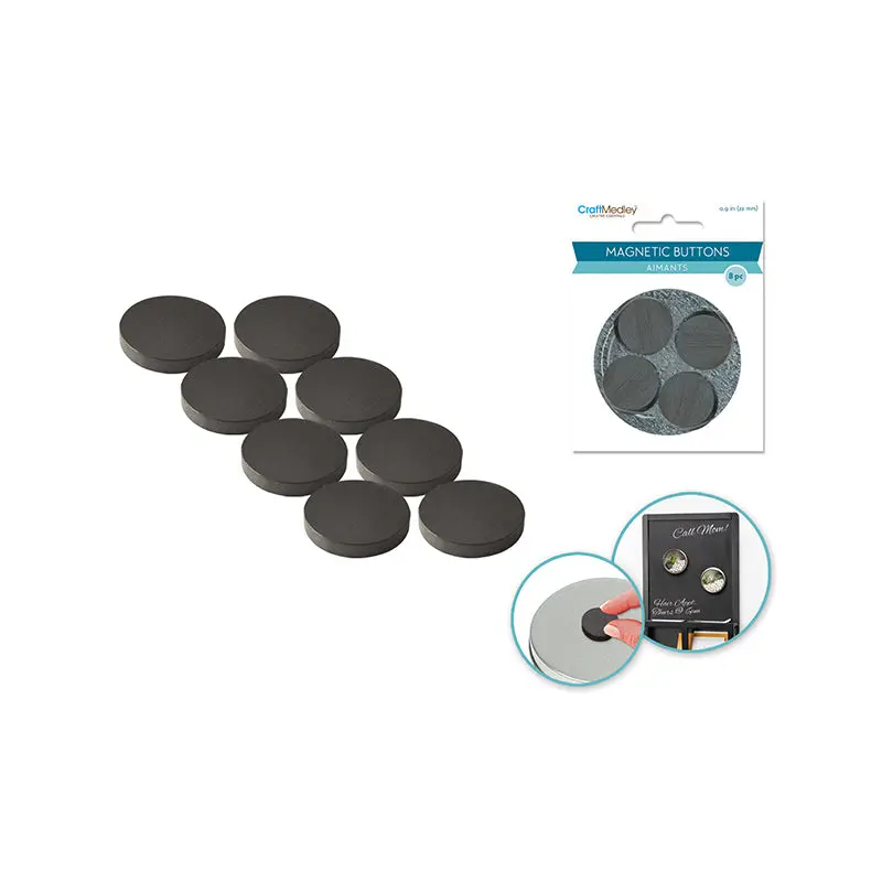 Magnetic Buttons: 22mm 8pcs/pk On Mirror