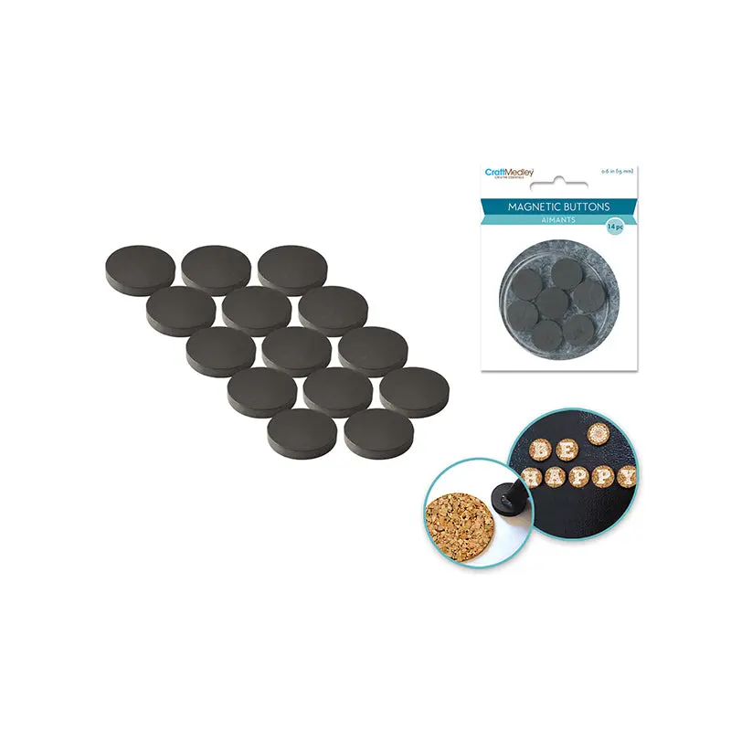 Magnetic Buttons: 8mm 22pcs/pk On Mirror