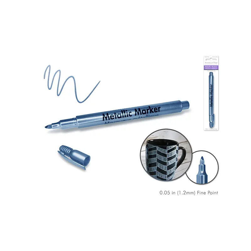 Metallic Marker: 1.2mm Fine Point Blue Steel