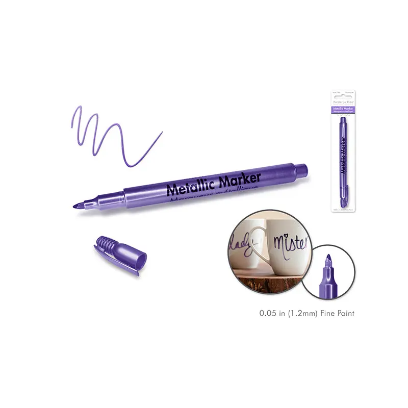 Metallic Marker: 1.2mm Fine Point Purple