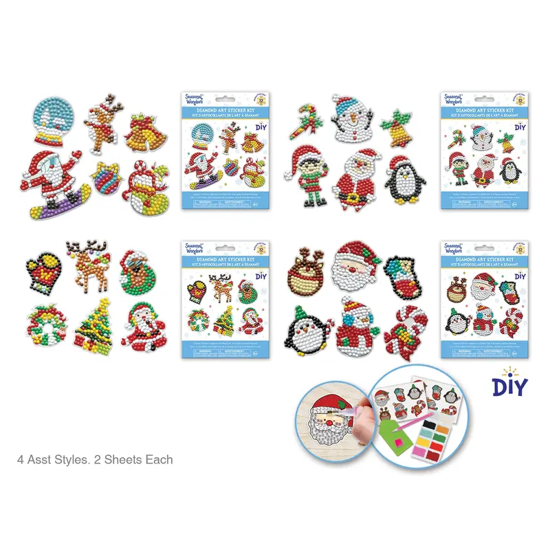 Seasonal Wonders: Diamond Painting DIY Sticker Kit 2Shts