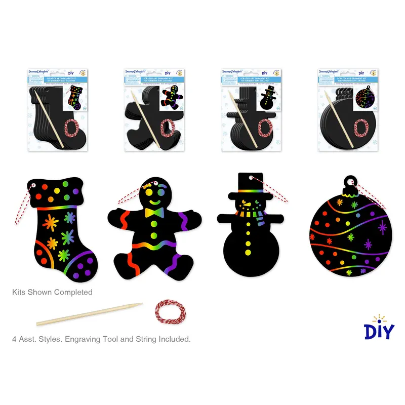 Seasonal Wonders: DIY Scratch Art Ornaments