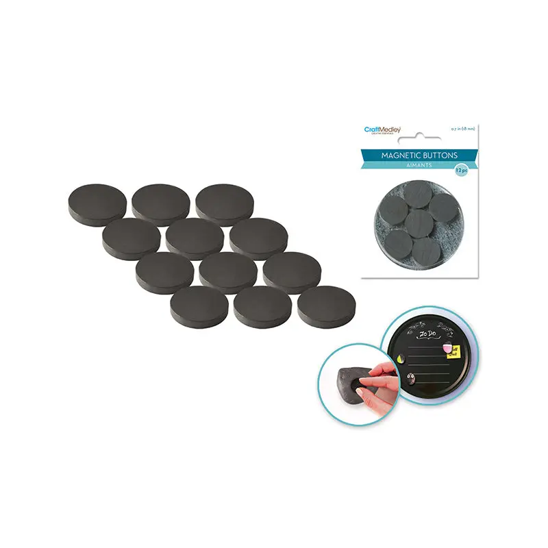 Magnetic Buttons: 18mm 12pcs/pk On Mirror