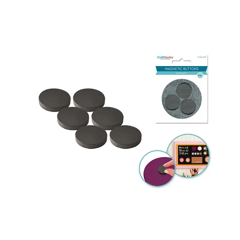 Magnetic Buttons: 25mm 6pcs/pk On Mirror