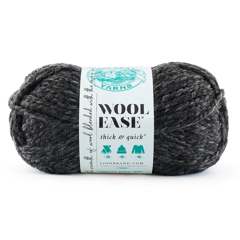 LION Wool Ease Thick & Quick Yarn - 170g - Super Bulky 6 - 97m (106yds)