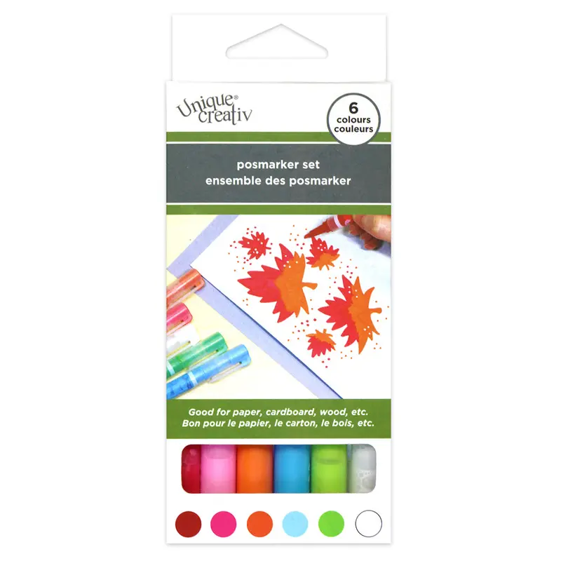 UNIQUE CREATIV Posmarker Set - 6 colours