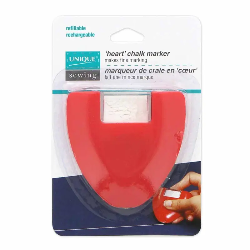 UNIQUE SEWING Heart Chalk Marker White