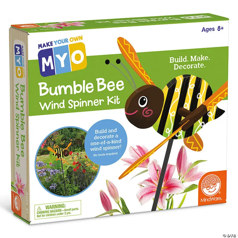 Make Your Own Bumble Bee Wood Spinner Kit