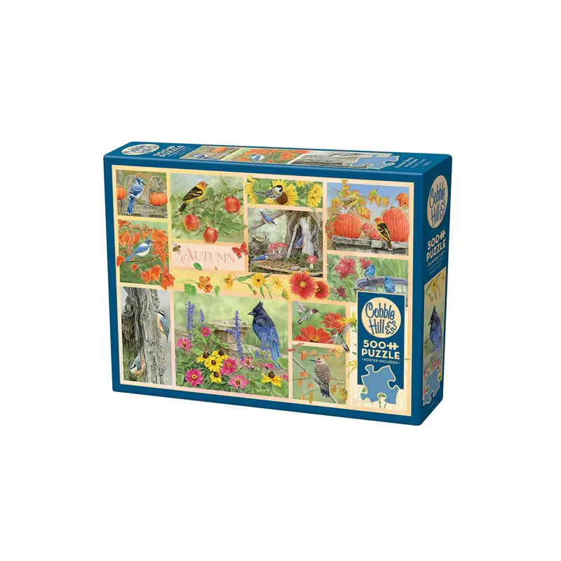 500pc Puzzle Cobble Hill Garden Birds in Autumn