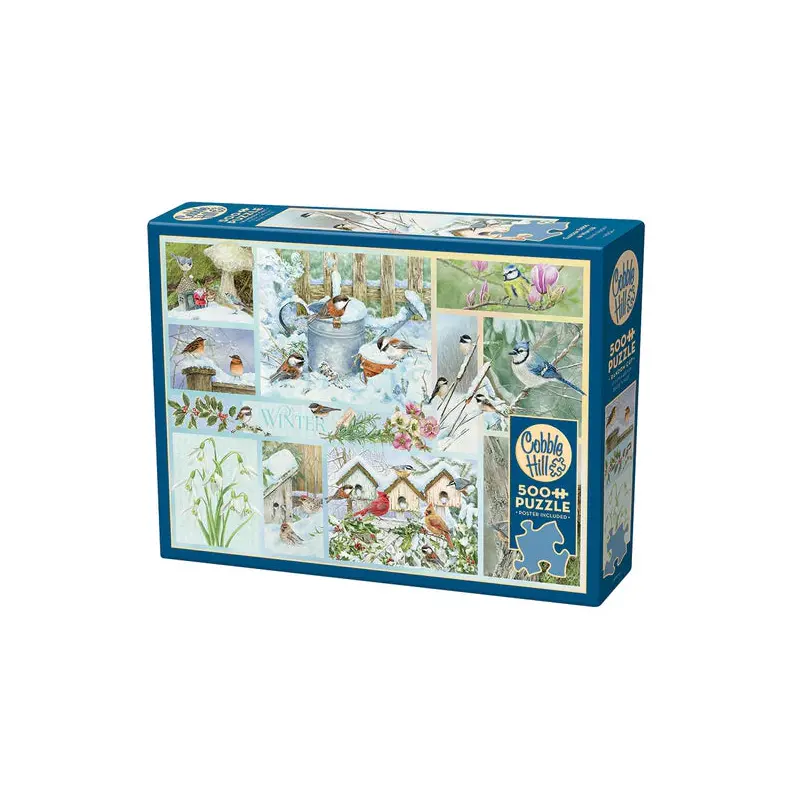 500pc Puzzle Cobble Hill Garden Birds in Winter
