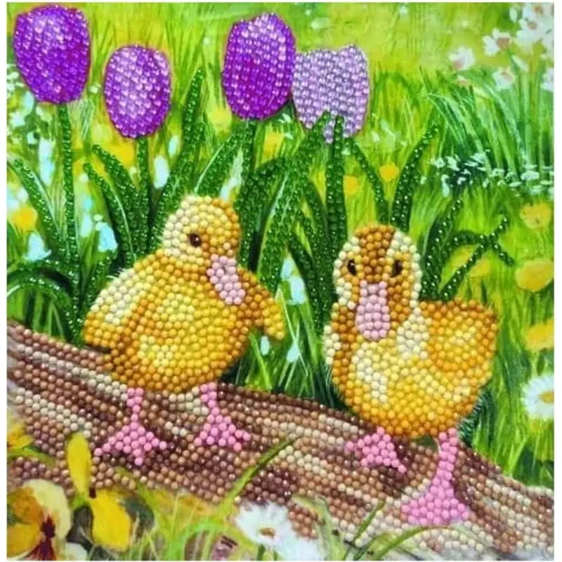 Craft Buddy "Spring Chicks" Crystal Art Card Kit (Copy)