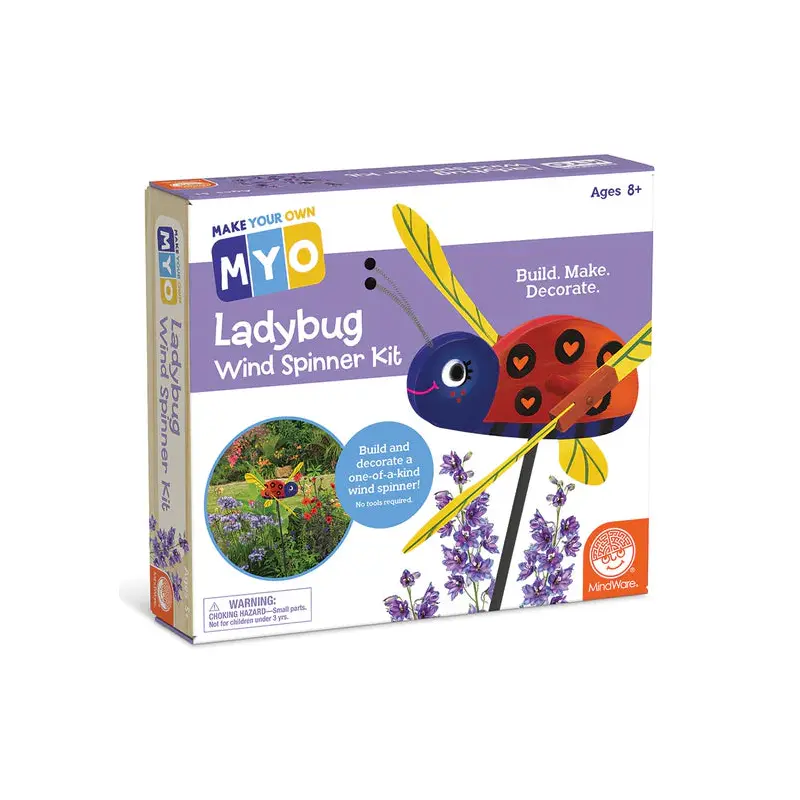 Make Your Own Ladybug Wood Spinner Kit