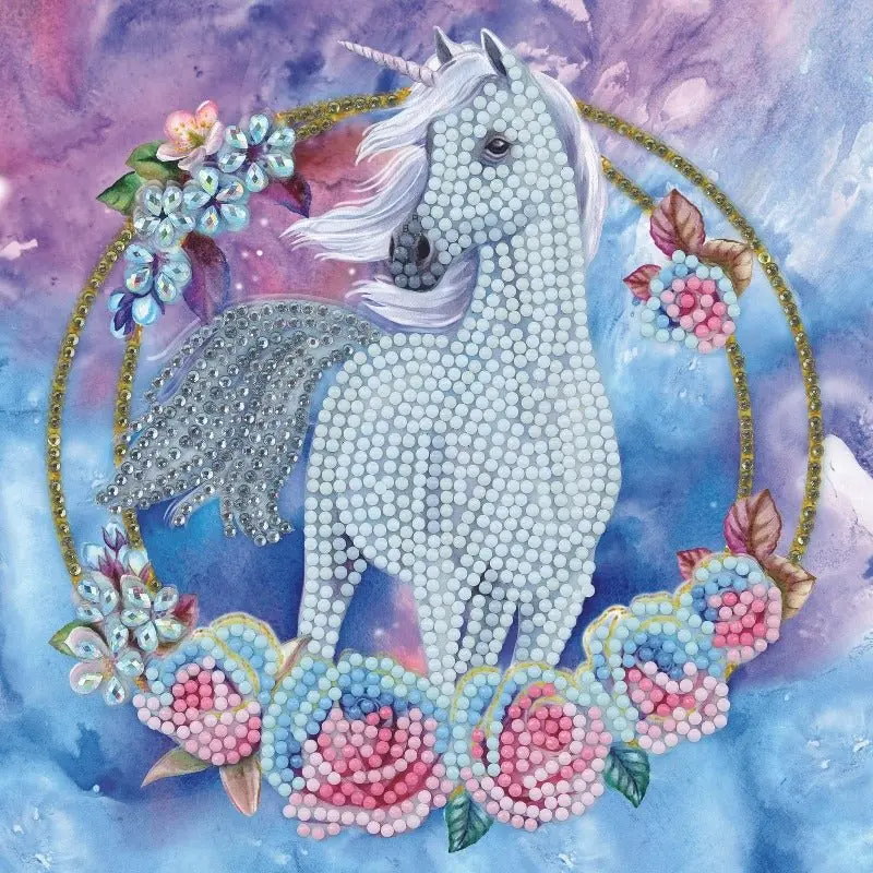 Unicorn Garland Crystal Art Card by Rachel Froud 18x18cm (Copy)