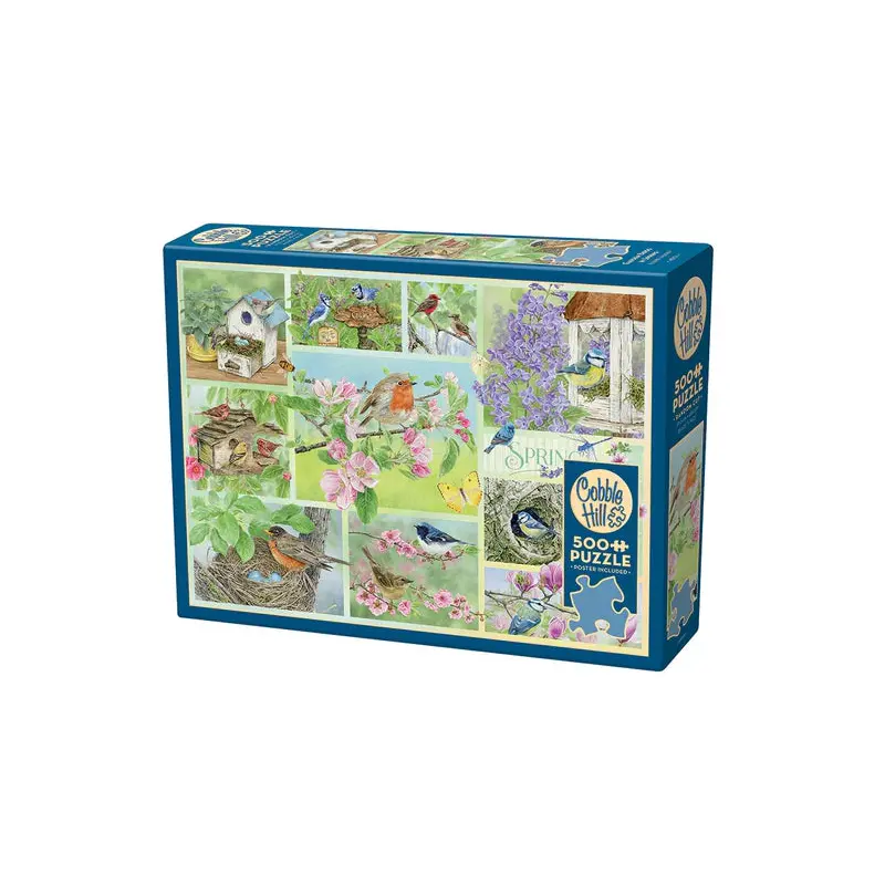 500pc Puzzle Cobble Hill Garden Birds in Spring