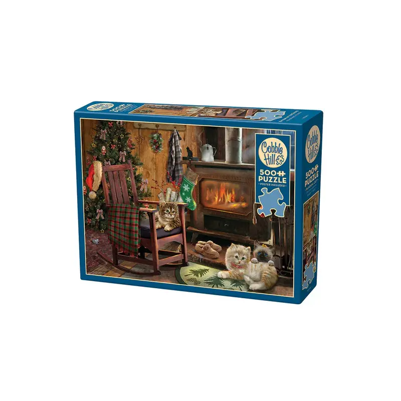 500pc Puzzle Cobble Hill Kittens by the Stove