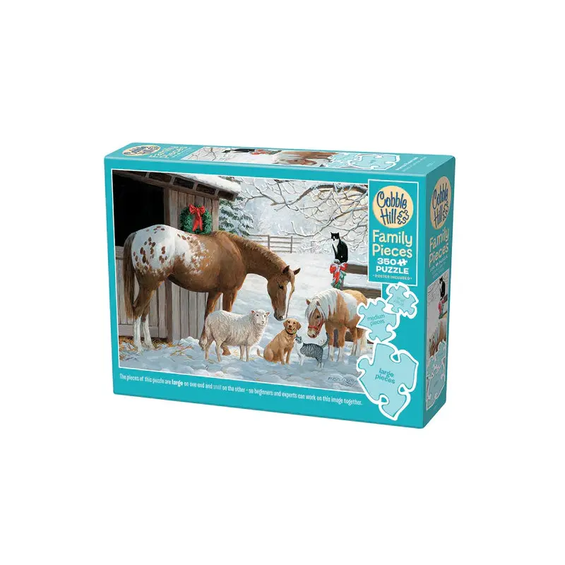 Cobble Hill 350pc Family Puzzle - Winter Barnyard