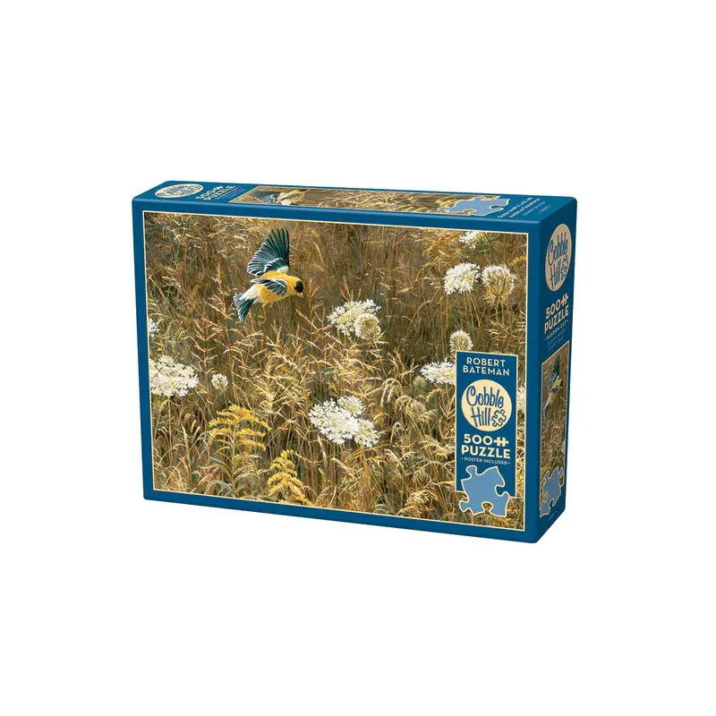 Cobble Hill 500 Piece - Queen Anne's Lace and American Goldfinch