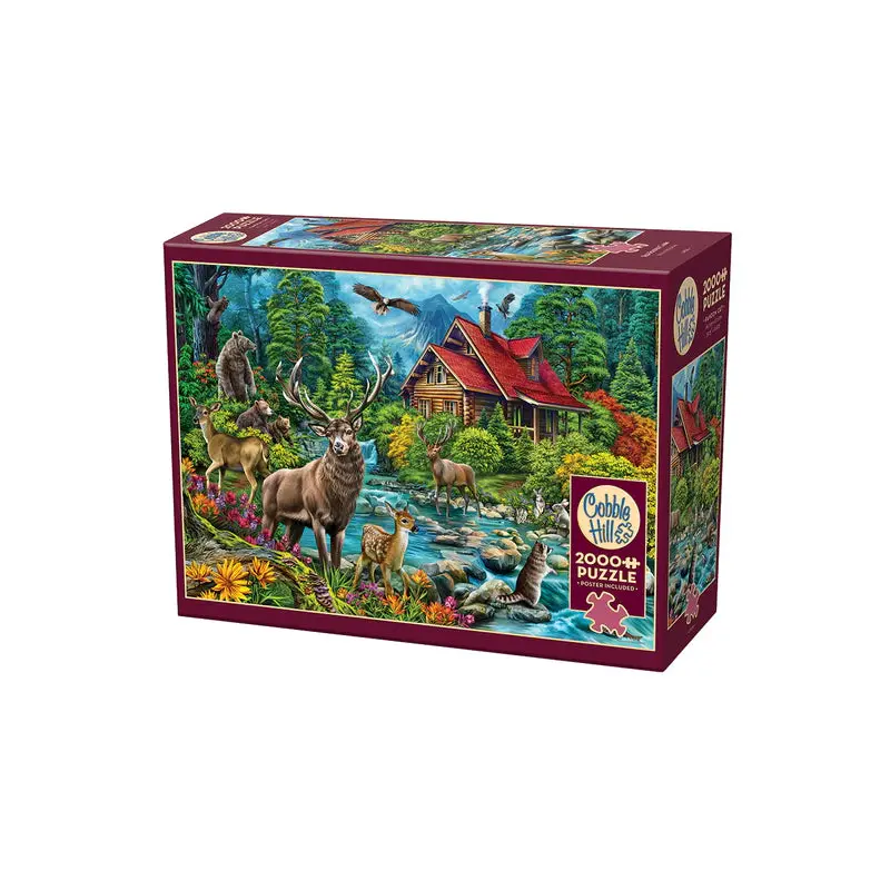 Cobble Hill 2000pc Puzzle - Red-Roofed Cabin