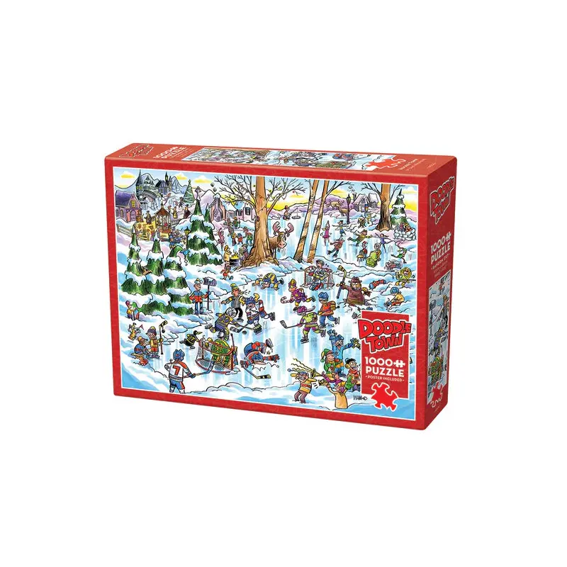 1000Pc Puzzle DoodleTown: Hockey Town
