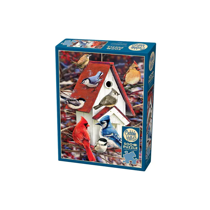 500pc Puzzle Cobble Hill Winter Birdhouse