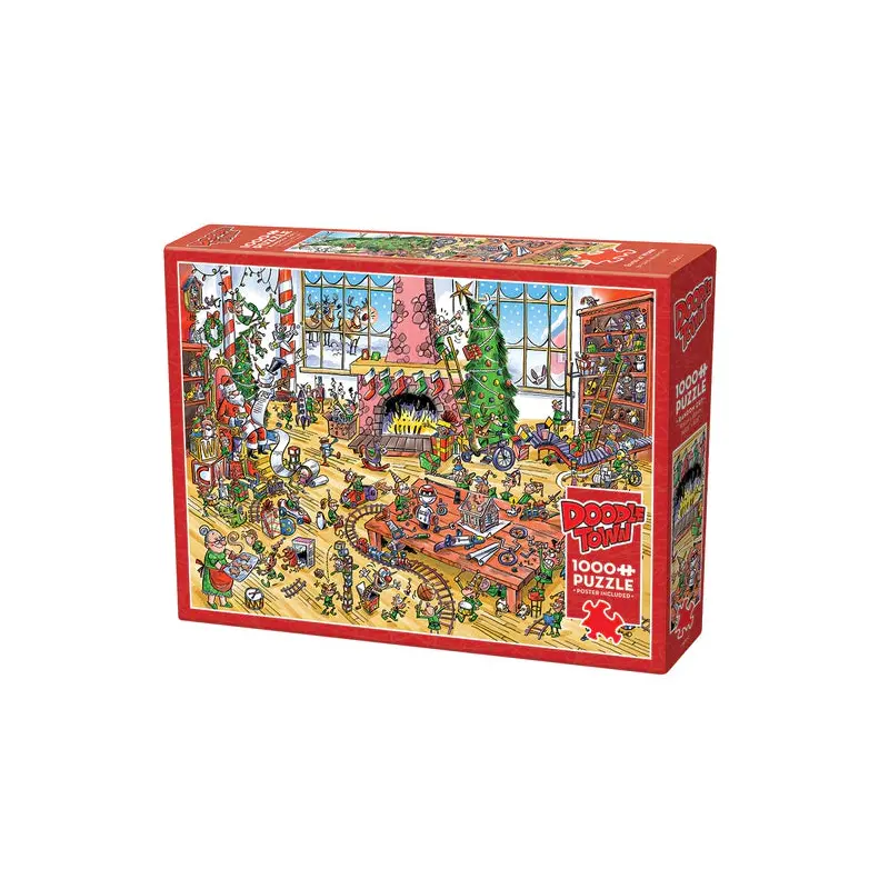 1000Pc Puzzle DoodleTown: Elves at Work