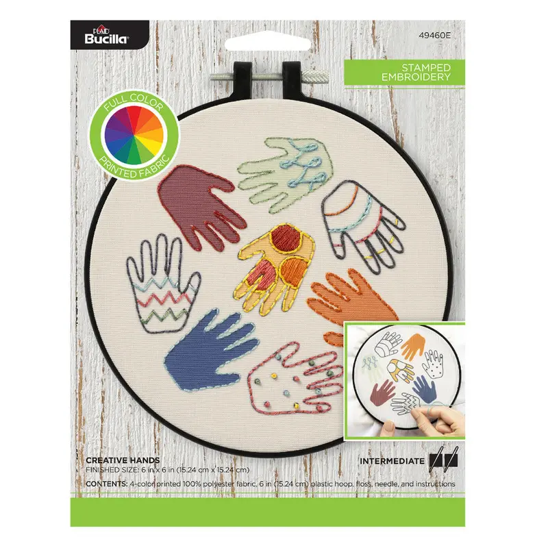 Stamped Embroidery, Full Color - Creative Hands
