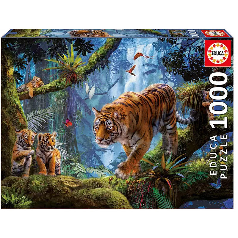 1000 pieces puzzle - Tigers on tree