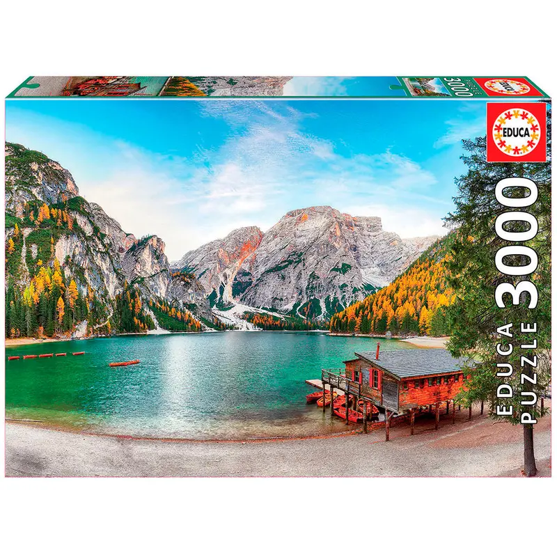 3000 pieces puzzle - Braies lake at autumn