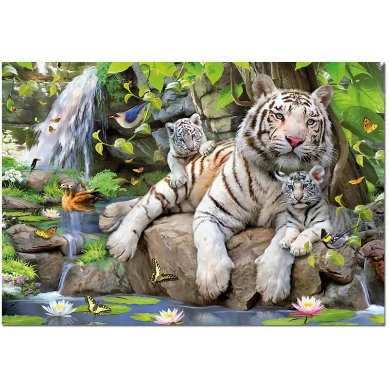 1000 pieces puzzle - White Tigers of Bengal