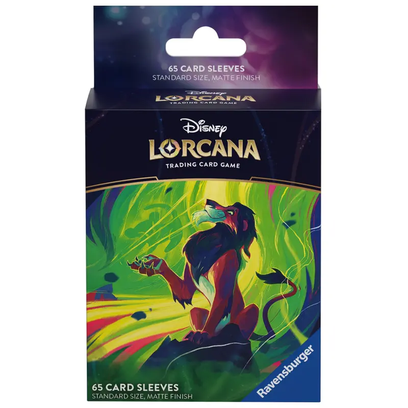 DISNEY LORCANA CARD SLEEVE SET 6 SCAR